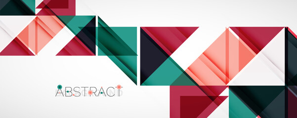 Set of vector triangle geometric backgrounds. Vector illustration for covers, banners, flyers and posters and other designs