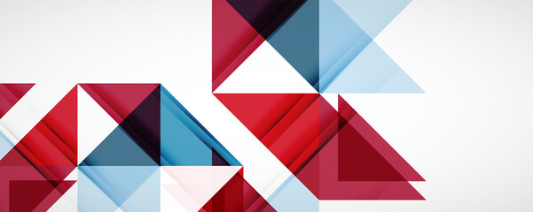 Geometric abstract background. Techno color triangle shapes. Vector illustration for covers, banners, flyers and posters and other designs