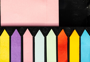 Post-it notes pack. Different color notes.