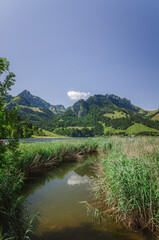 Schwarzsee, Lac noir, Canton de Fribourg, Suisse
