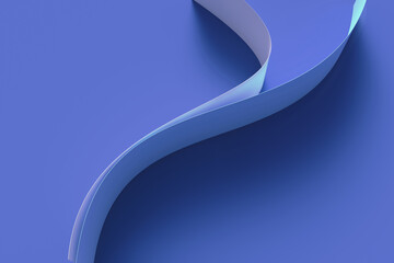 Curved ribbons on a blue background. 