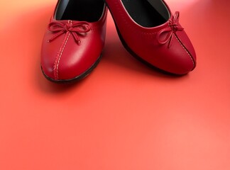 red shoes on a table