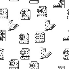 Wallpaper Interior Vector Seamless Pattern Thin Line Illustration