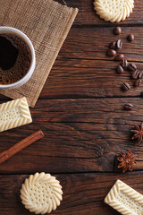 Shortbread cookies and coffee