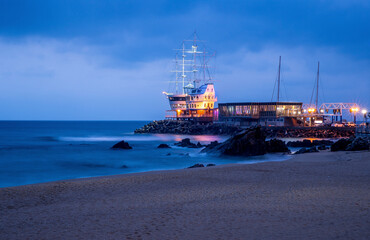강릉 정동진 해변의 야경