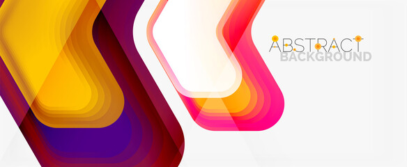 Vector 3d arrow geometric composition, abstract background for business or technology presentation, internet poster or web brochure cover, wallpaper