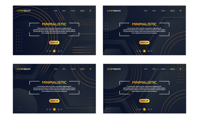 Bundle of Minimalist landing page abstract background