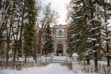 house in the snow