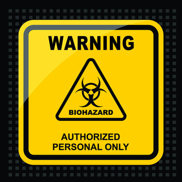Warning, Authorized personal only, sign vector