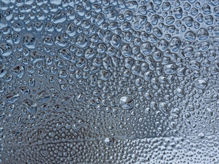 Ice structures on window glass 