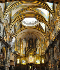 Obraz premium Barcelona, Spain - June 2018: Montserrat monastery interiors
