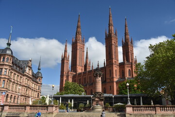 Obraz premium Marktkirche, cathedral of Wiesbaden, Germany