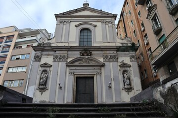 Fototapeta na wymiar Napoli - Facciata della Chiesa di San Giorgio dei Genovesi