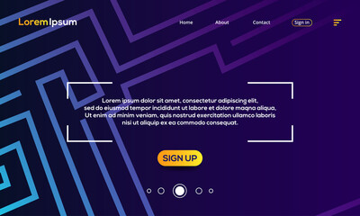 Abstract futuristic geometric background landing page templates