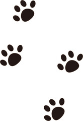 可愛い犬の足跡