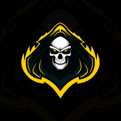 Head reaper mascot logo e-sport design