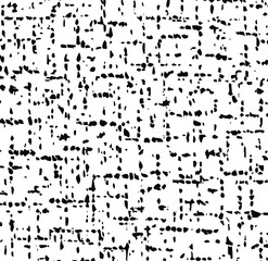 Grainy messy overlay of empty, aging, scratched wall. Lines, dots and spots structural texture. Cool and artsy faux leather background. Abstract vector illustration. Black isolated on white. EPS10