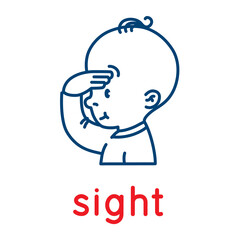 Sight. Icon of one of five senses