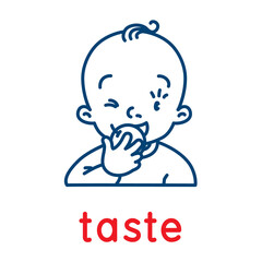 Taste. Icon of one of five senses
