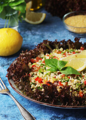 Traditional Levantine vegetarian salad tabbouleh
