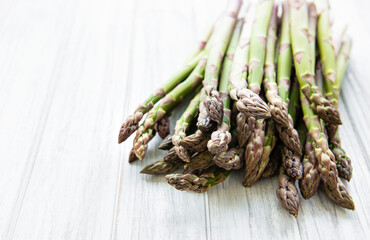 Fresh green asparagus