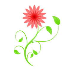 Vector floral illustration design with watercolor effect isolated on white background. can be used in printing t-shirt, mug and other things.