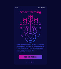 Naklejka premium Smart farming and agriculture technology banner design