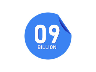 9 Billion texts on the blue sticker