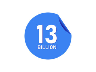 13 Billion texts on the blue sticker