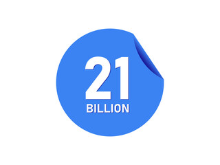 21 Billion texts on the blue sticker