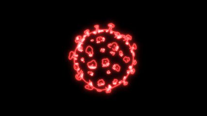 SARS-CoV-2 coronavirus, the virus which causes COVID-19. COVID-19 Coronavirus outbreaking and Pandemic medical health risk. High-quality stock images of  sars cov 2  isolated on black background