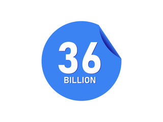 36 Billion texts on the blue sticker