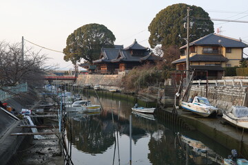 Naklejka premium 日本の岡山県西大寺の観音院