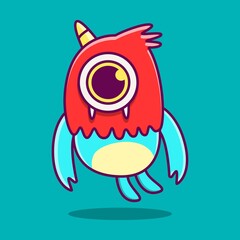 cute doodle monster designs for coloring, backgrounds, stickers, logos, symbol, icons and more
