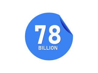 78 Billion texts on the blue sticker