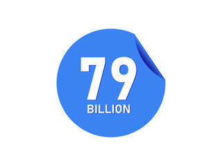 79 Billion texts on the blue sticker