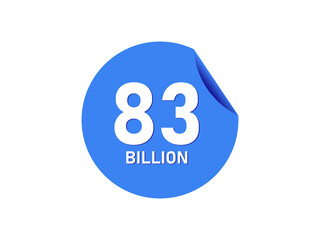 83 Billion texts on the blue sticker