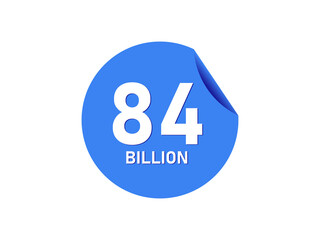 84 Billion texts on the blue sticker
