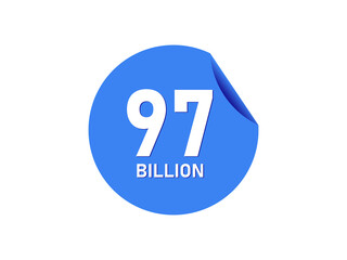 97 Billion texts on the blue sticker