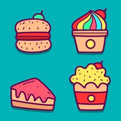 food cartoon doodle design