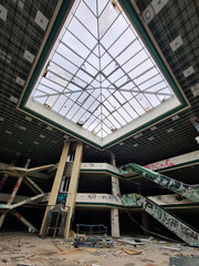 Fototapeta premium great views of an old abandoned and forgotten furniture store