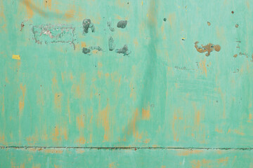 green painted metal of texture 