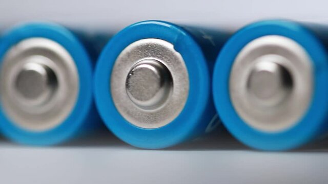 modern batteries filmed in motion