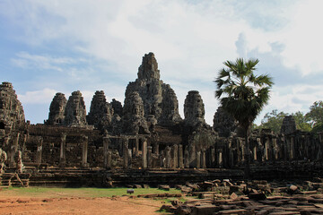 Fototapeta na wymiar The Angkor Thom Bayon Temple, Cambodia