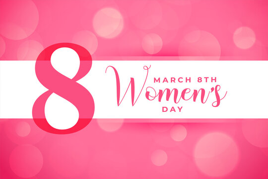 international happy womens day pink card design