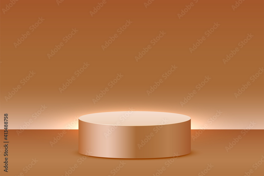 Wall mural empty product display background with podium platform