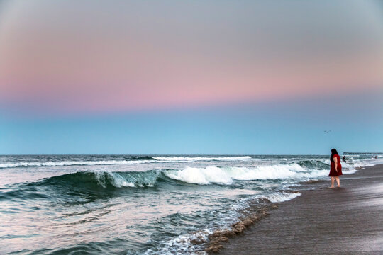 dramatic seascape image of Virginia Beach in summer