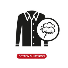 Vector icon. Image of a cotton shirt.