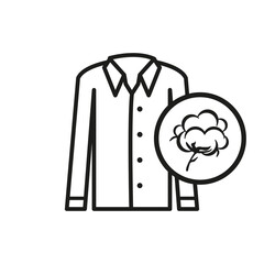 Vector icon. Image of a cotton shirt.
