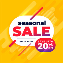 seasonal sale abstract yellow banner design